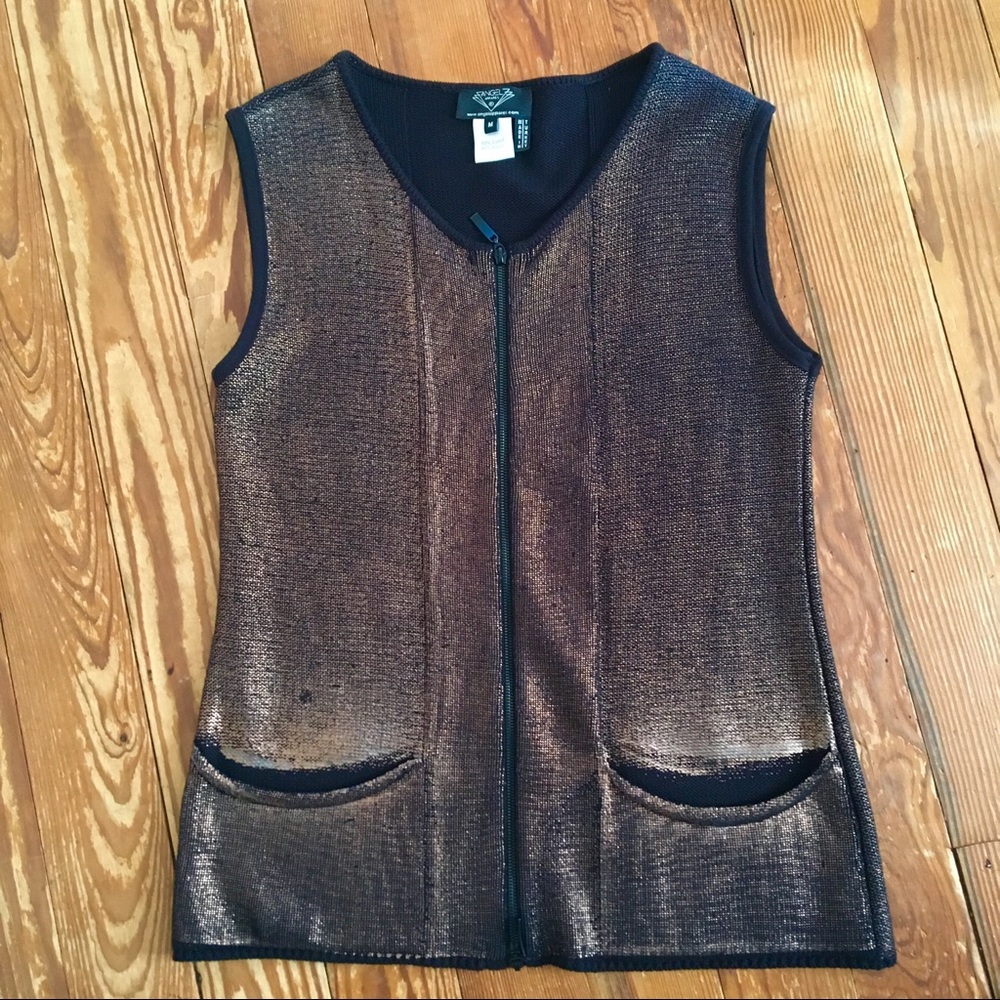 Gold knit Angel Apparel Sweater Vest